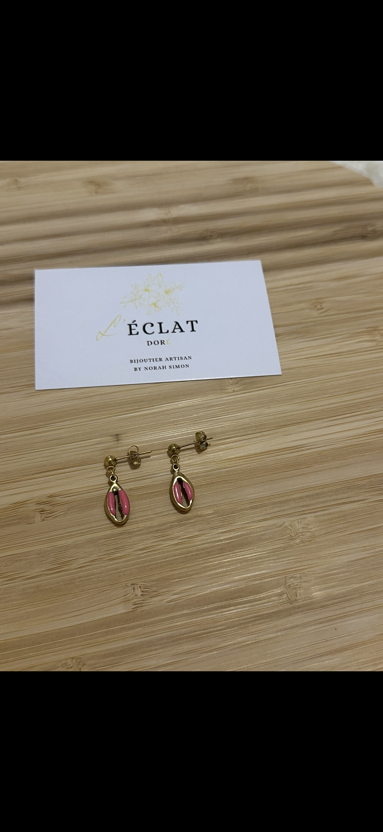 Boucle d’oreille Ambre