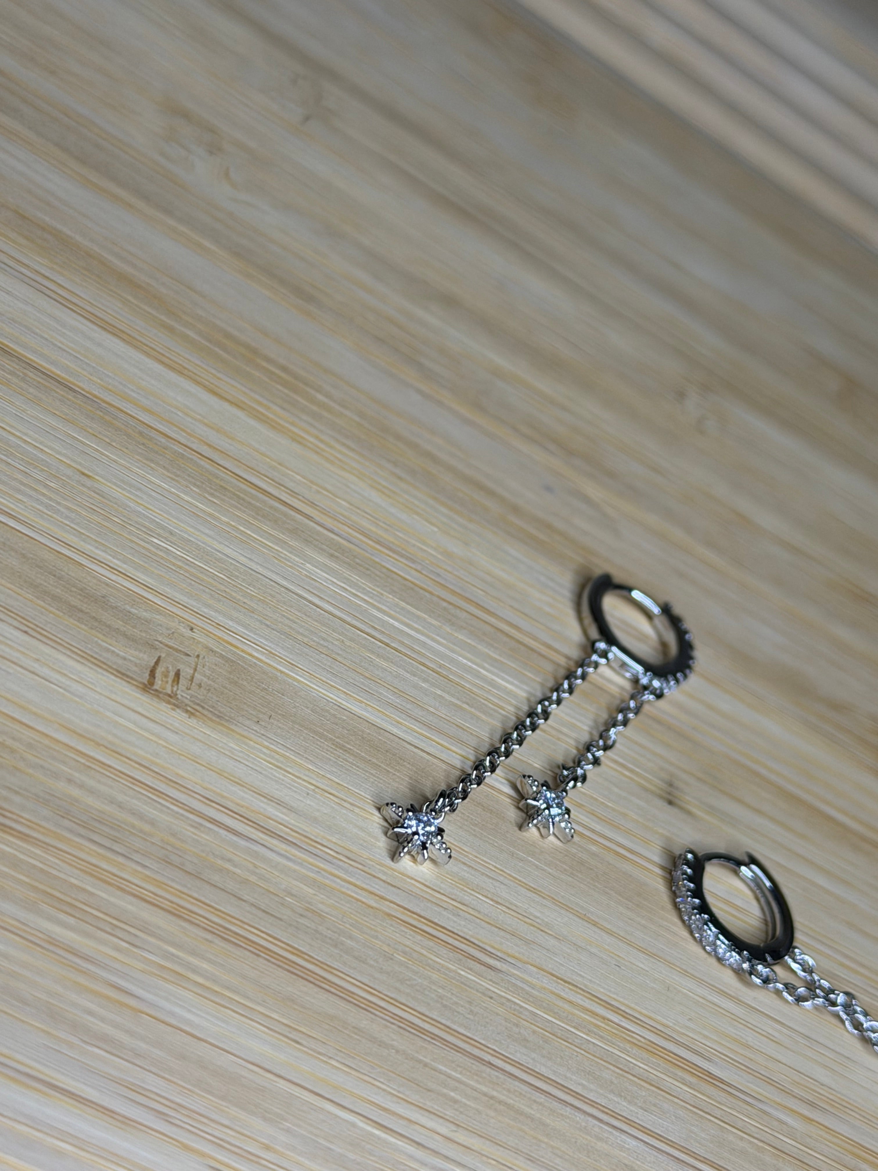 Boucle d’oreille Iness ( argenté )