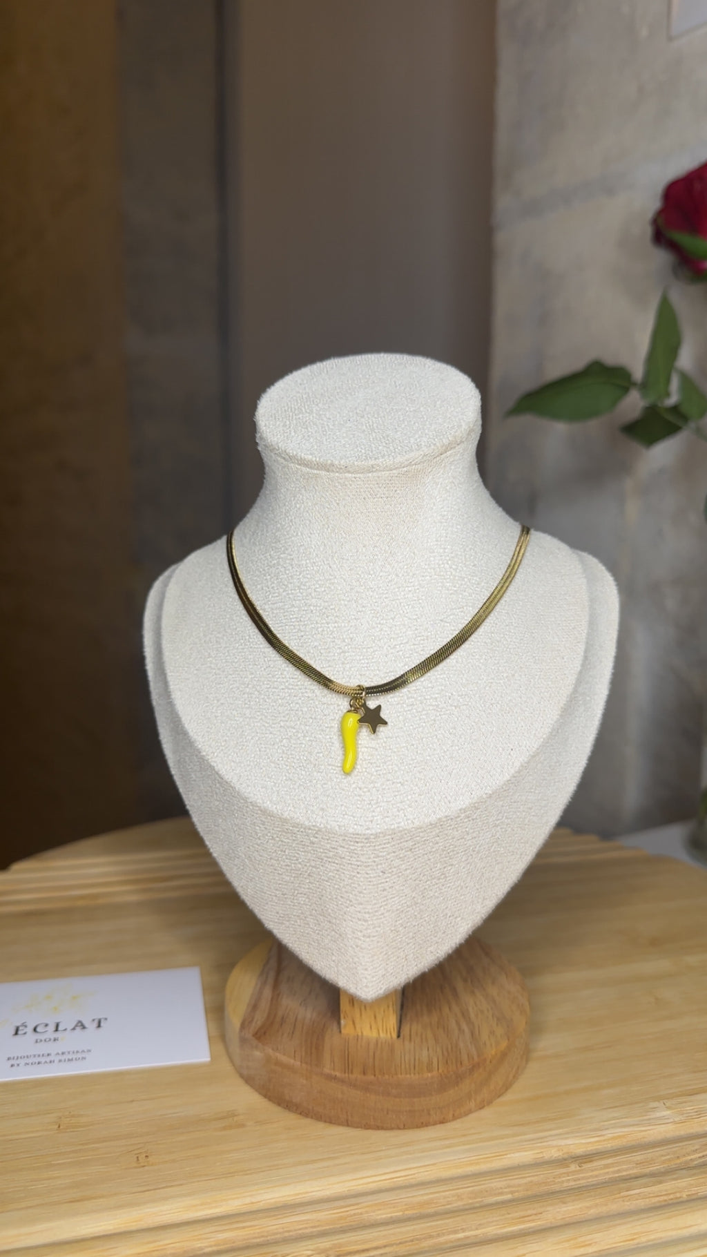 Collier Feria (jaune)