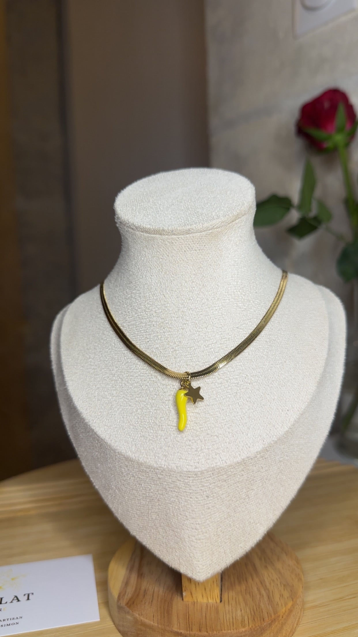 Collier Feria (jaune)