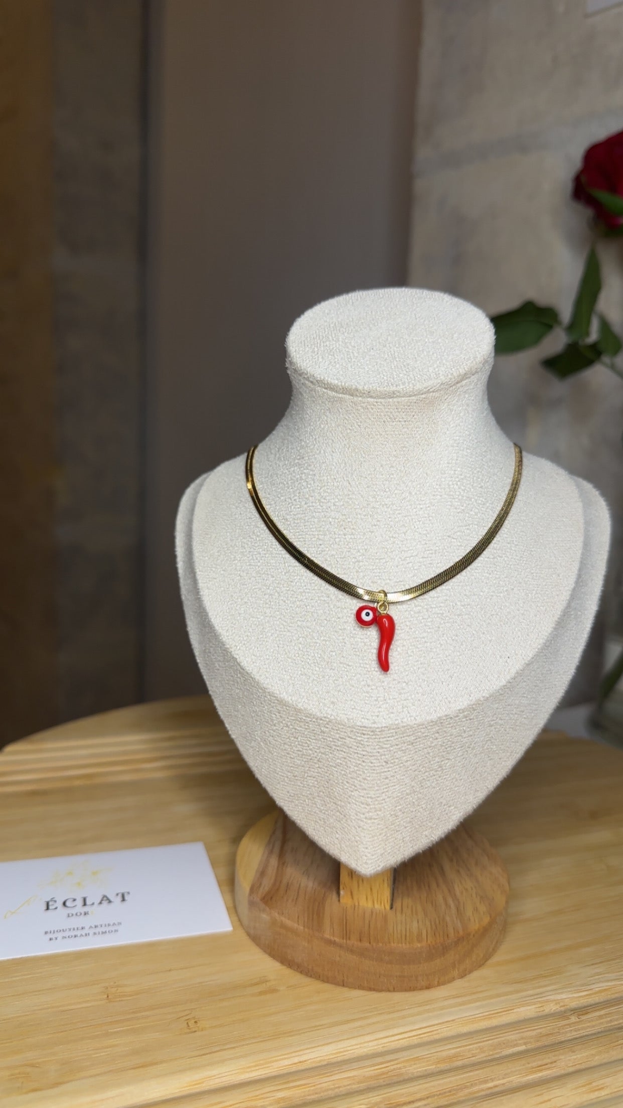 Collier Feria (rouge)